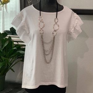 A New Day Ruffle Sleeve Top- MC